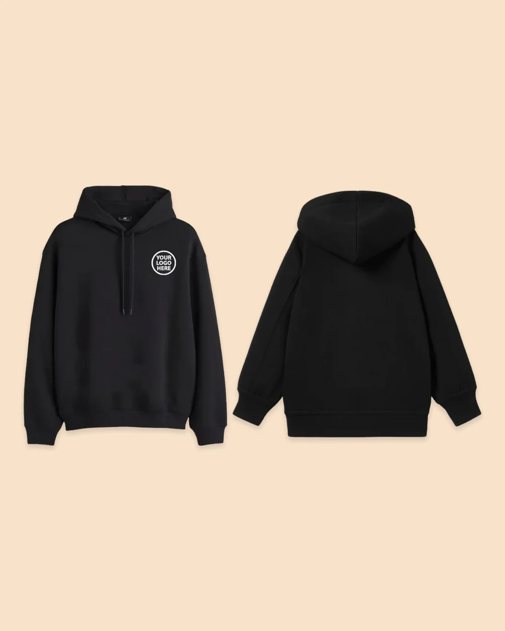 Black Cotton Hoodie - Image 3